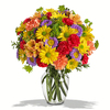 14 stems of florals and foliage with Vase