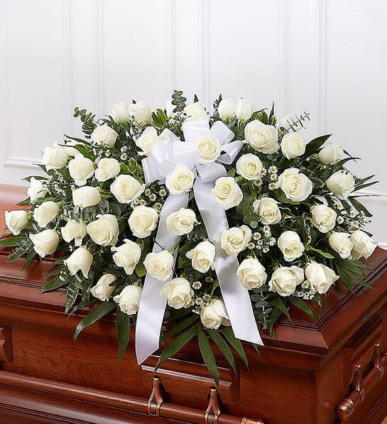 Humble Rose Casket Funeral Flowers b2479 | Flower Delivery