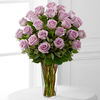 24 Lavender Rose Bqt with vase