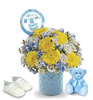 With Balloon, Bear and Baby Shoes